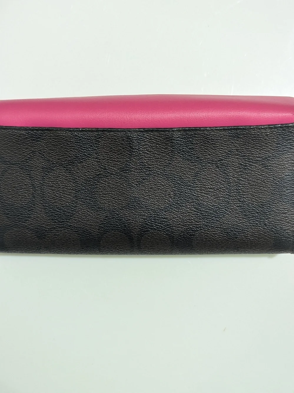 Coach Two-Tone Pink and Brown Leather Wallet